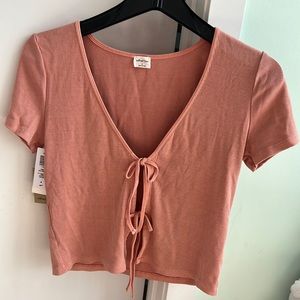 Wilfred only tie-front tshirt